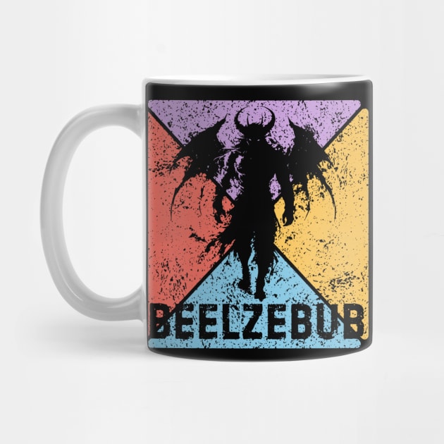 Beelzebub Demon Retro Art – Occult Grunge Aesthetic by TuncGK